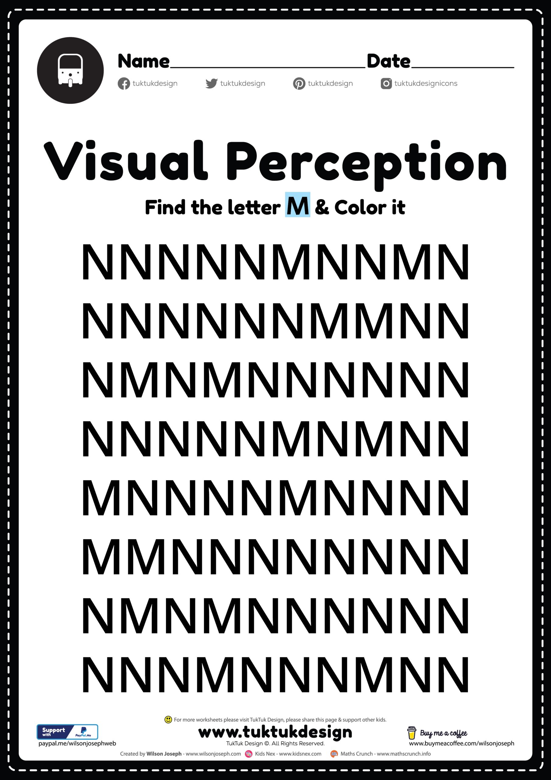 Visual Perceptual Worksheets Free Printables