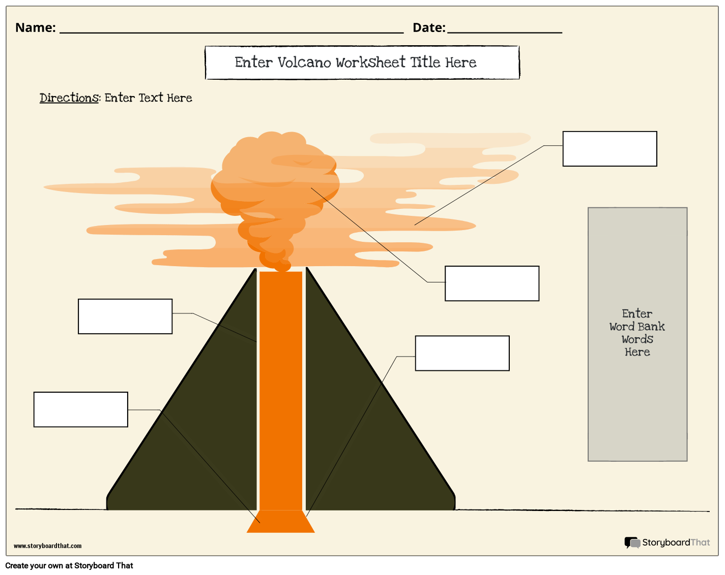 Volcano Worksheets Free Customizable From Storyboard That Volcano Worksheets Free Customizable From Storyboard That