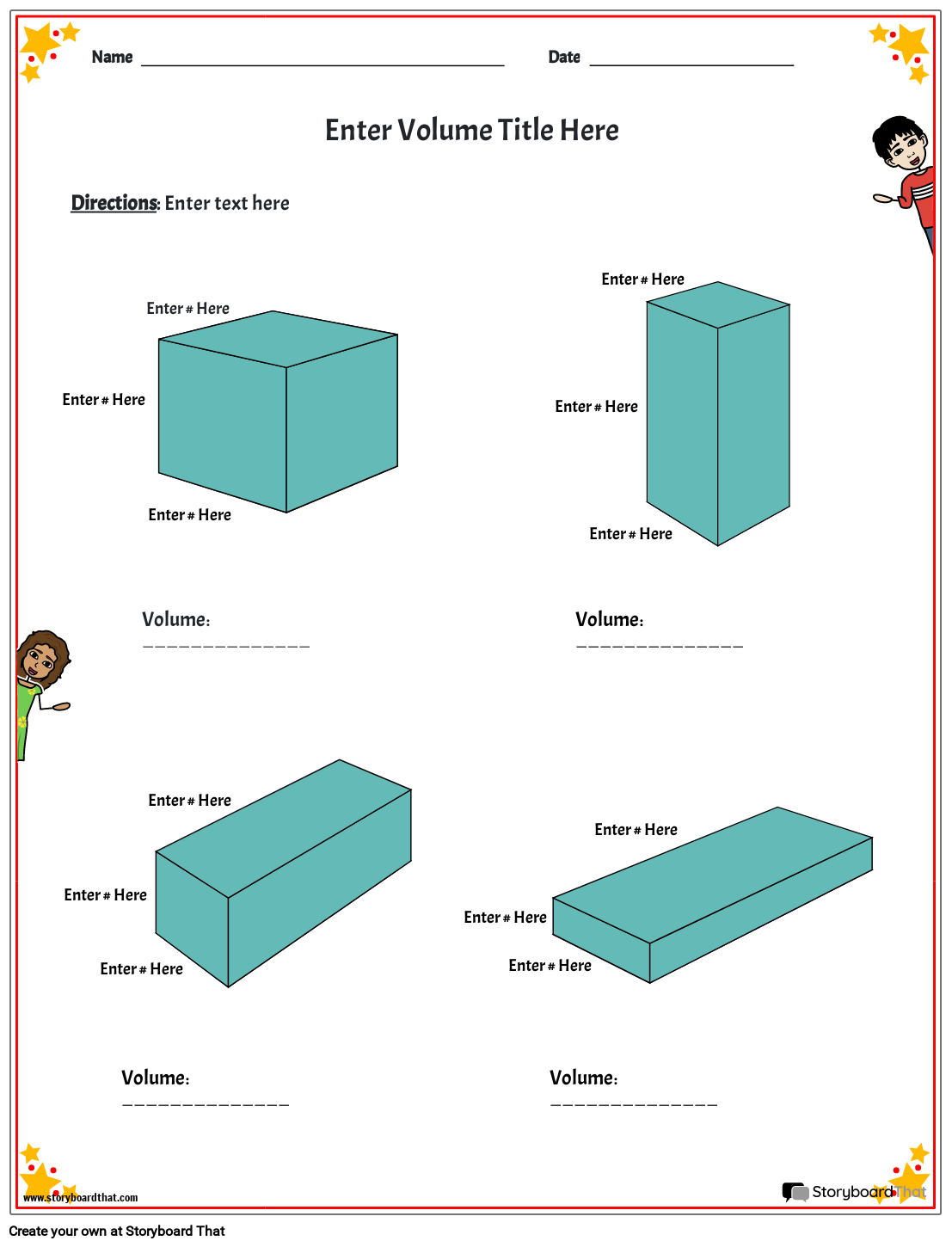 Volume Worksheets Create Customize With Storyboard That