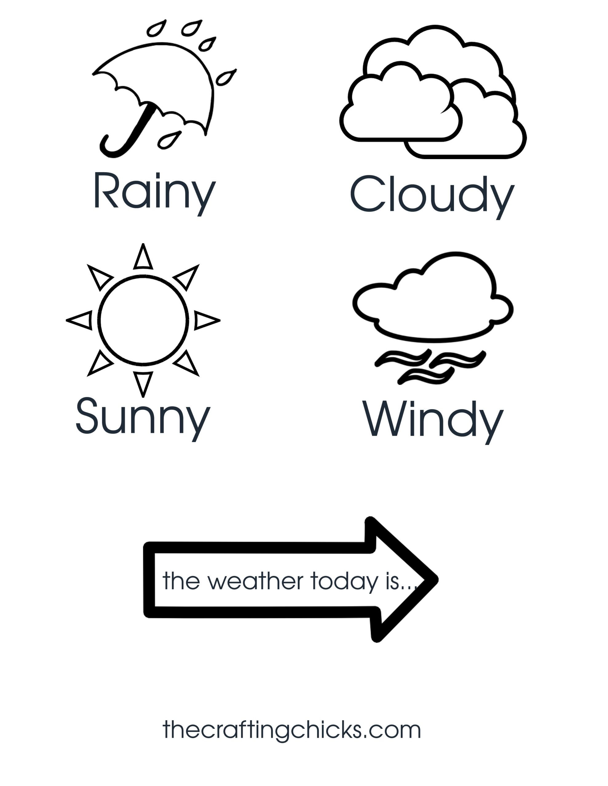 Weather Theme Printables For Preschool