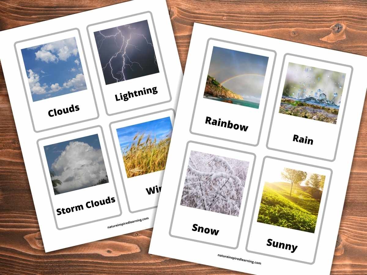 Weather Flashcards Nature Inspired Learning Weather Flashcards Nature Inspired Learning