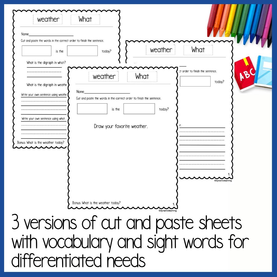 Weather Reading Comprehension With Reading Writing Worksheets Dynamic Learning Weather Reading Comprehension With Reading Writing Worksheets Dynamic Learning