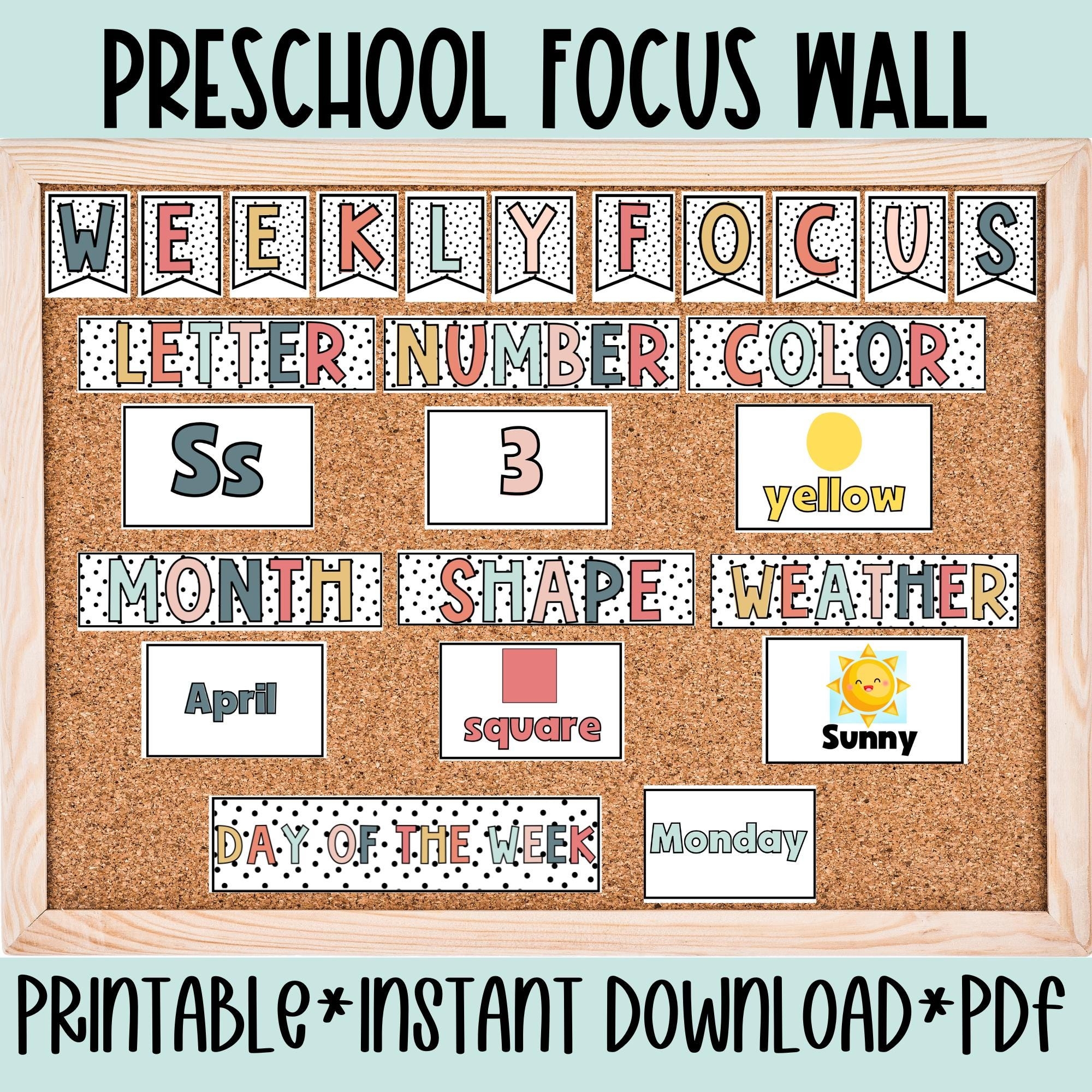 Preschool Focus Wall Printables