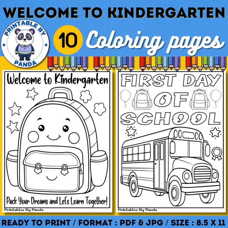Welcome To Kindergarten Coloring Pages First Day Of School For 
