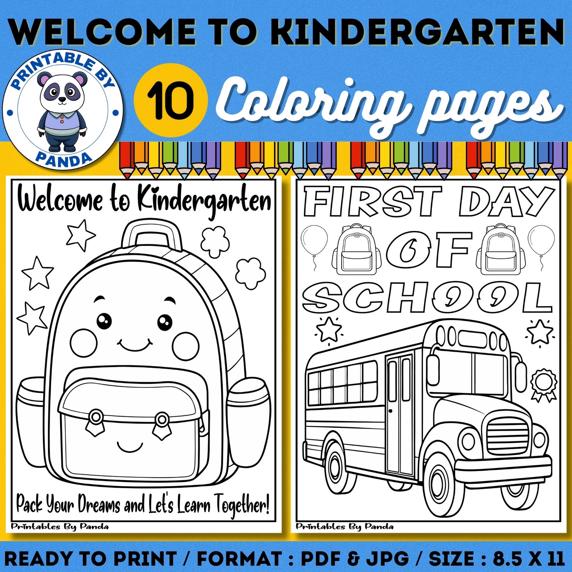 Welcome To Kindergarten Coloring Pages First Day Of School For 