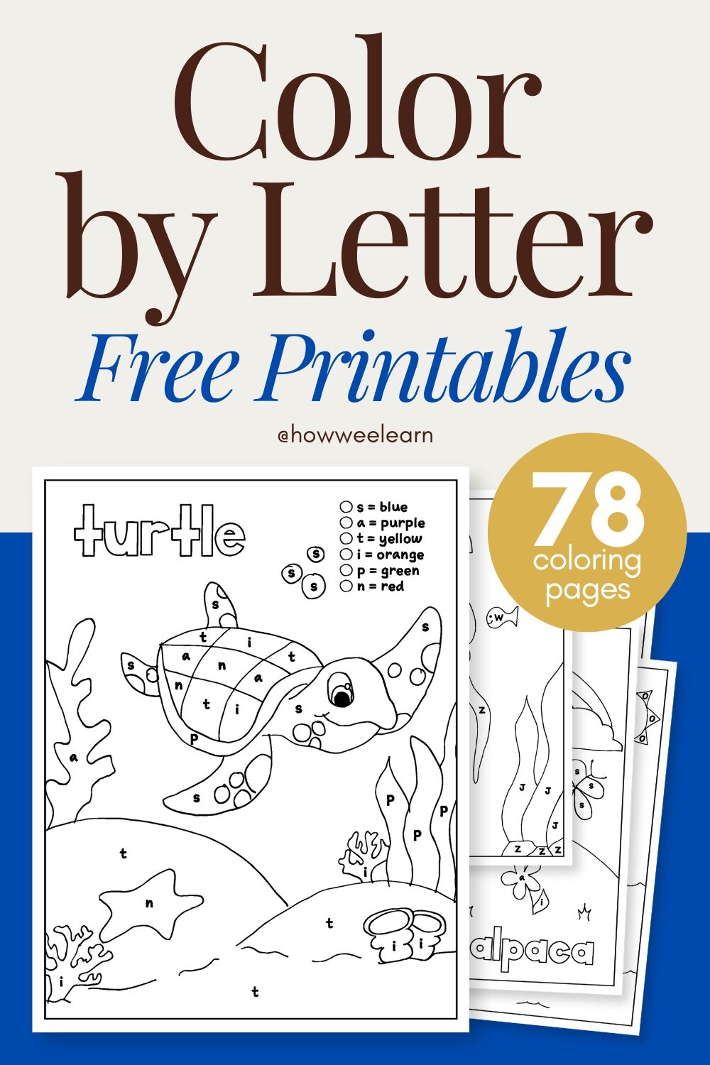 Worksheets For Kindergarten And Preschool Color By Letter Coloring Pages Set 6 Letters V Y X How Wee Learn
