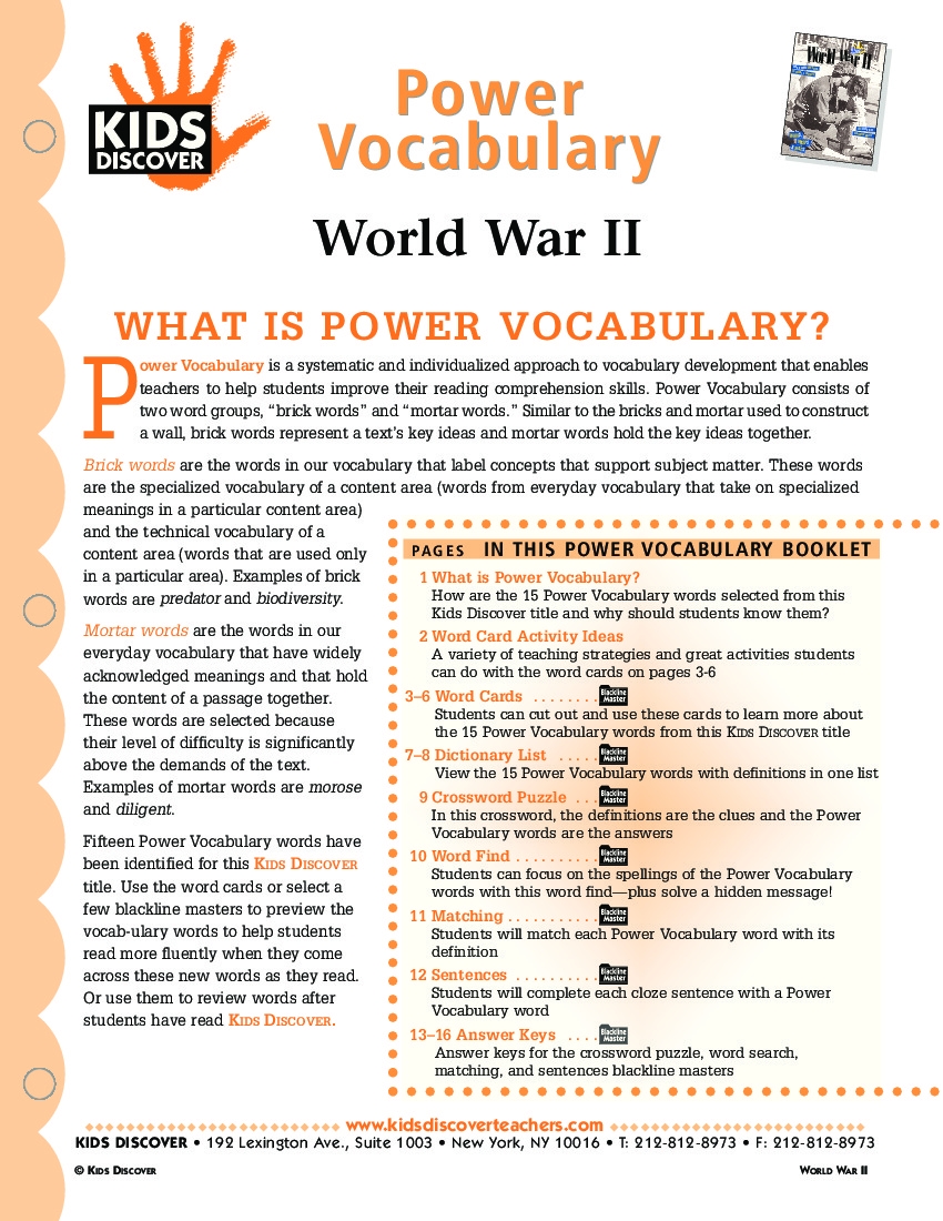 World War II Kids Discover World War II Kids Discover