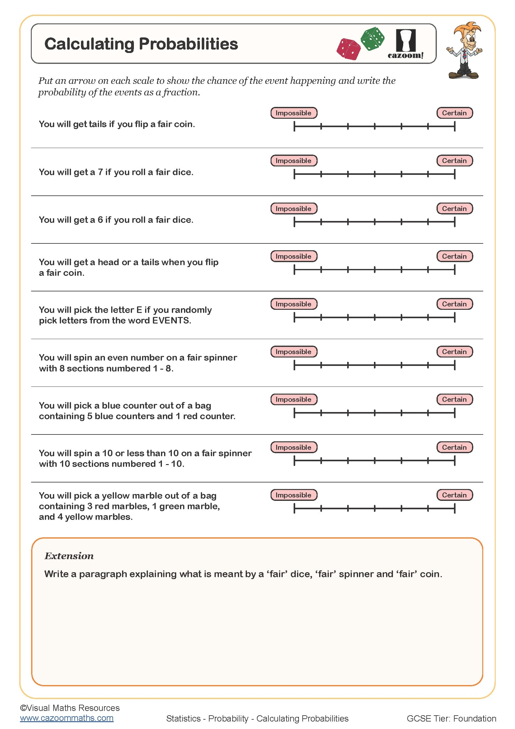 Year 7 Probability Worksheets PDF Printable Worksheets