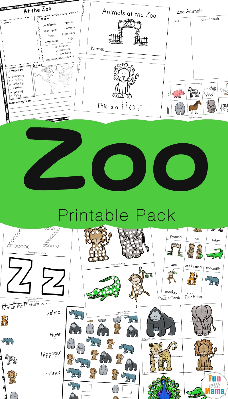 Zoo Animal Activities For Preschoolers Kindergarteners Fun With Mama Zoo Animal Activities For Preschoolers Kindergarteners Fun With Mama