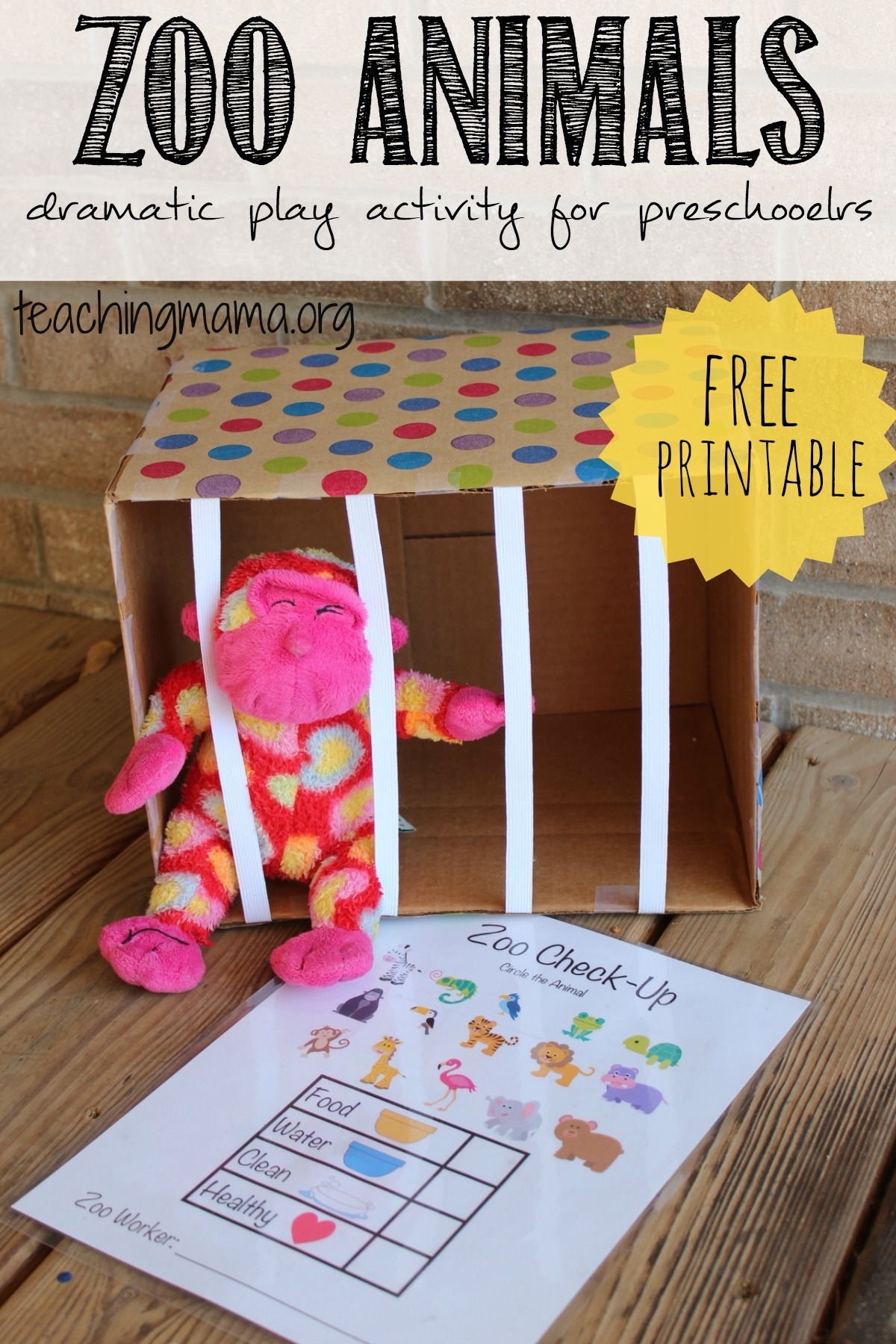 Zoo Animals Dramatic Play Activity Teaching Mama Zoo Animals Dramatic Play Activity Teaching Mama