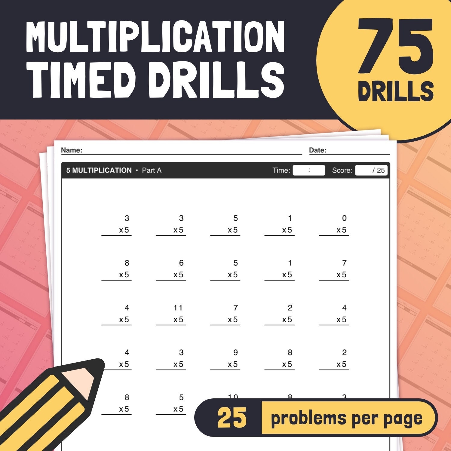 0 12 Timed Multiplication Drills 2nd 3rd 4th Grade Times 0 12 Timed Multiplication Drills 2nd 3rd 4th Grade Times