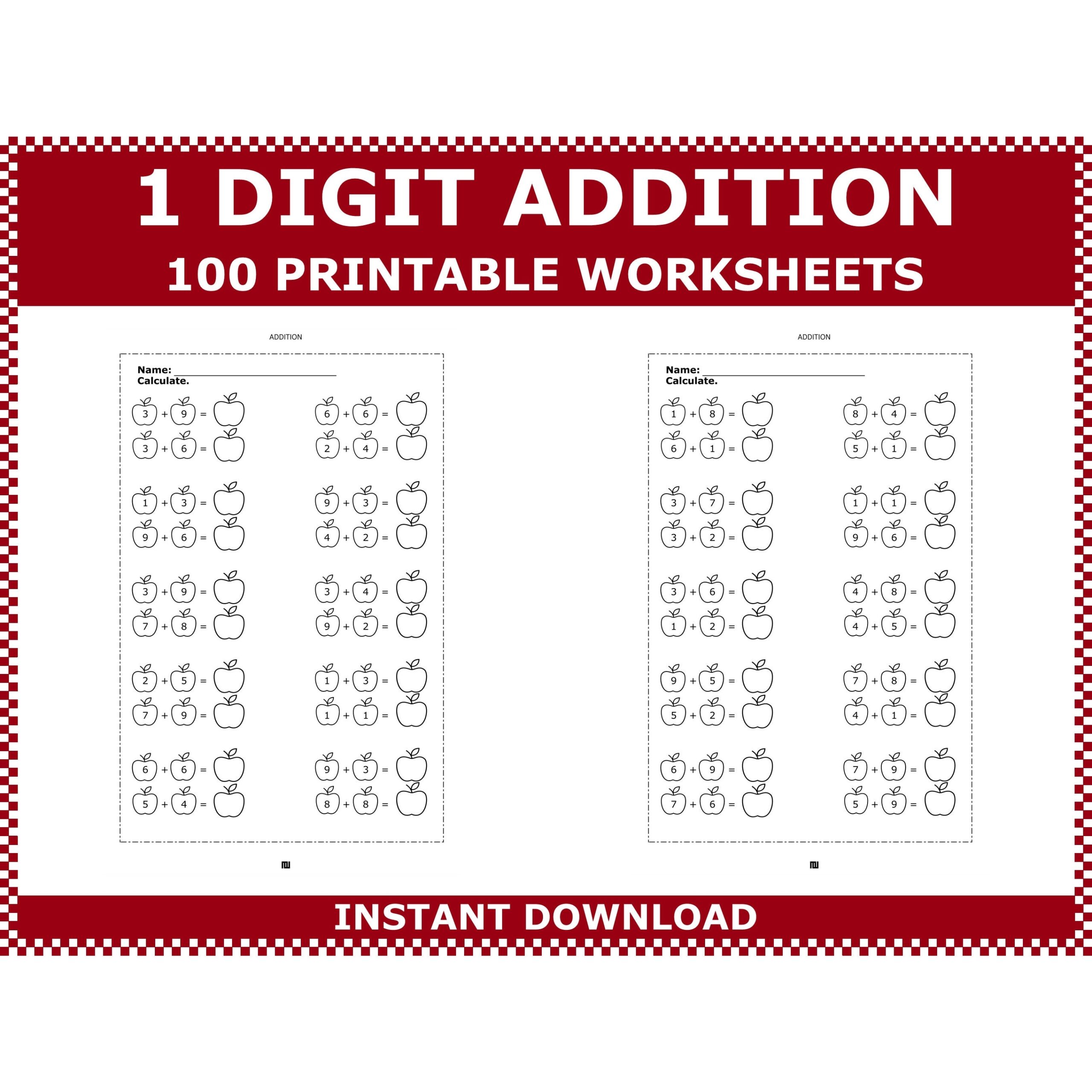 1 Digit Plus 1 Digit Addition Worksheets Kindergarten Math 1st Grade Math Worksheets Addition With 1 Digit By Acminimalist Etsy 1 Digit Plus 1 Digit Addition Worksheets Kindergarten Math 1st Grade Math Worksheets Addition With 1 Digit By Acminimalist Etsy