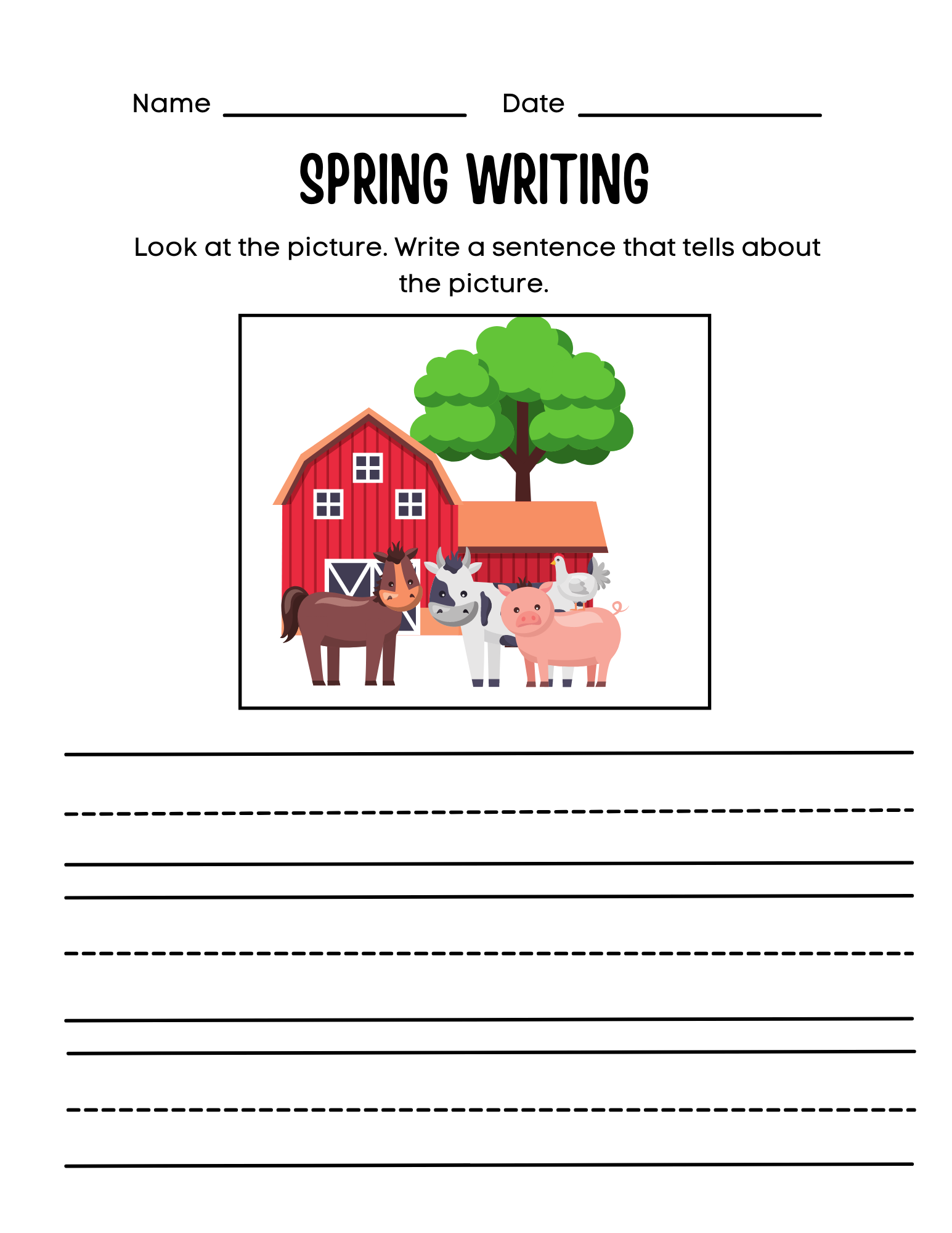 10 FREE Spring Sentence Writing Prompts Xoxoerinsmith 10 FREE Spring Sentence Writing Prompts Xoxoerinsmith
