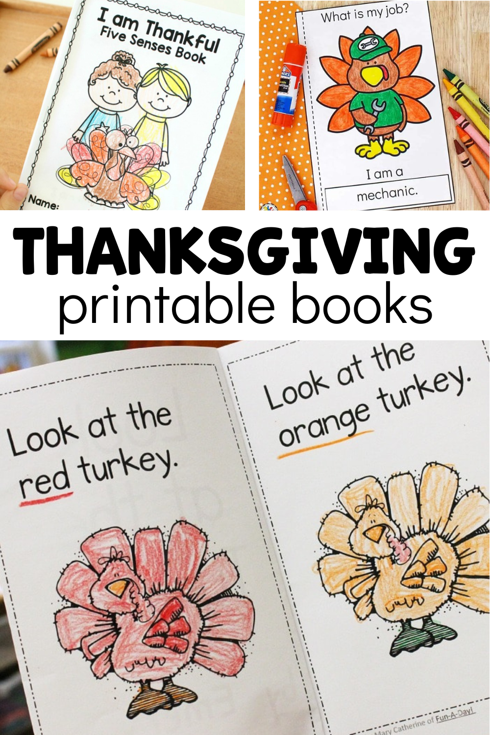 10 Free Thanksgiving Printable Books Fun A Day 