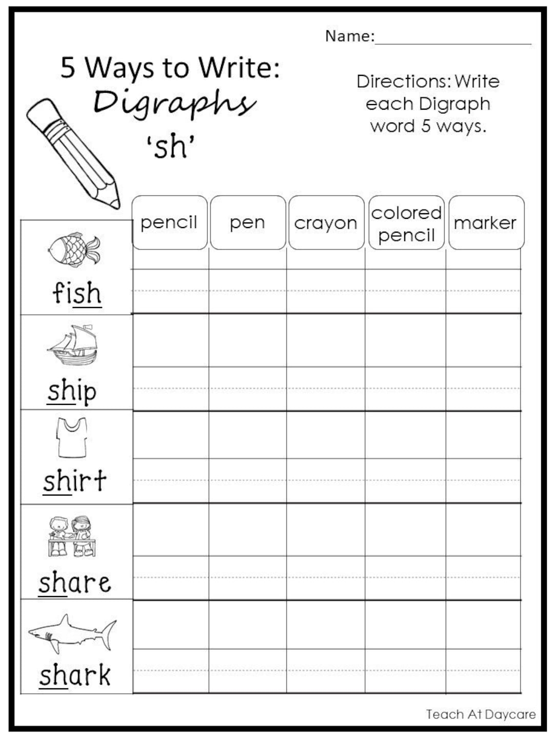 10 Printable 5 Ways To Write Digraphs Worksheets Kindergarten 2nd Grade ELA Worksheets Etsy Canada 10 Printable 5 Ways To Write Digraphs Worksheets Kindergarten 2nd Grade ELA Worksheets Etsy Canada