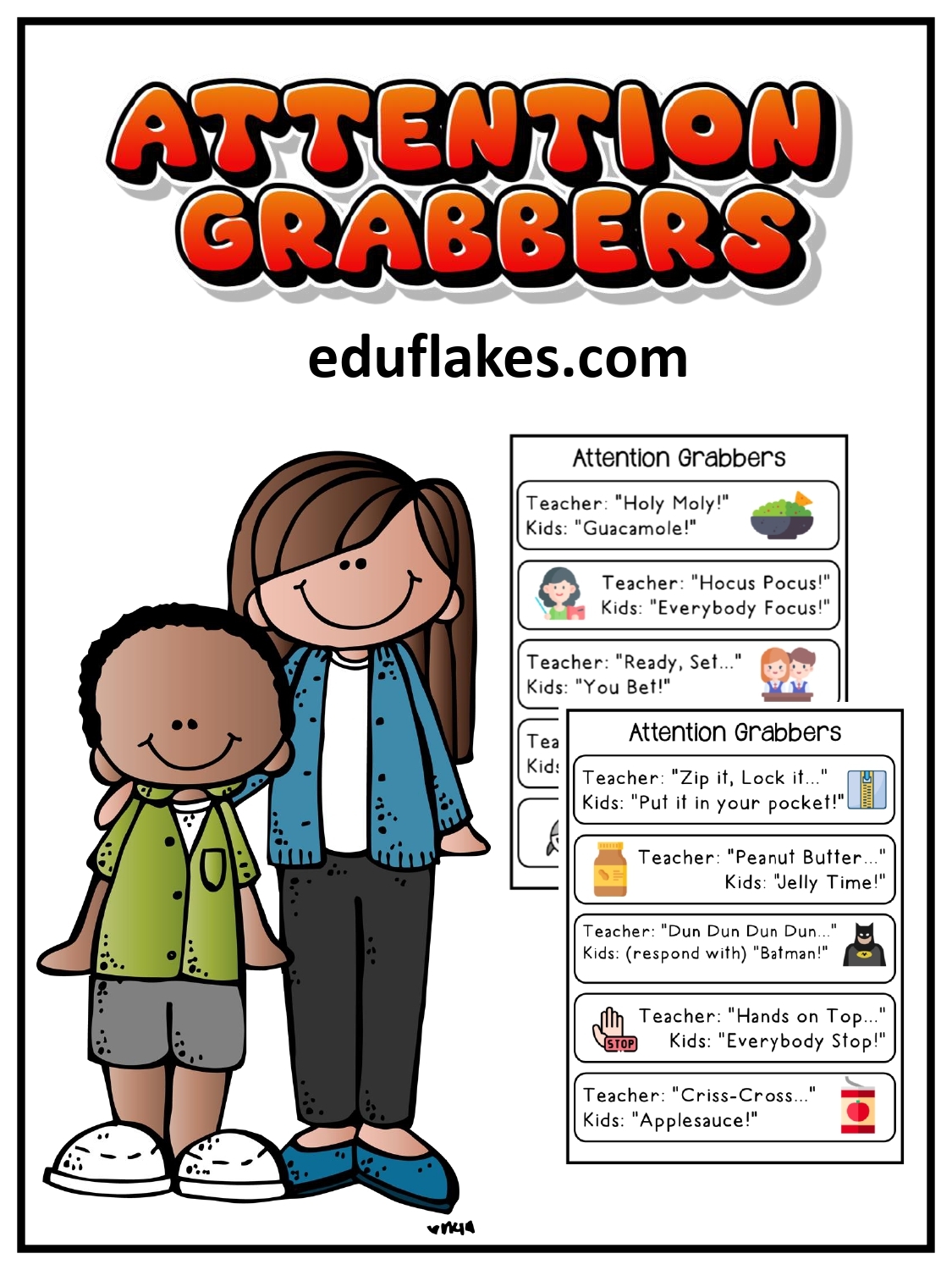 100 Fun Kindergarten Attention Grabbers Free PDF Eduflakes