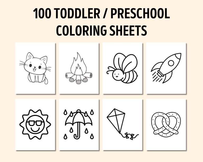 100 Printable Preschool Coloring Toddler Coloring Toddler 
