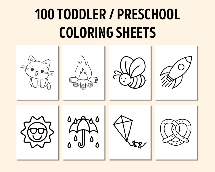 100 Printable Preschool Coloring Toddler Coloring Toddler