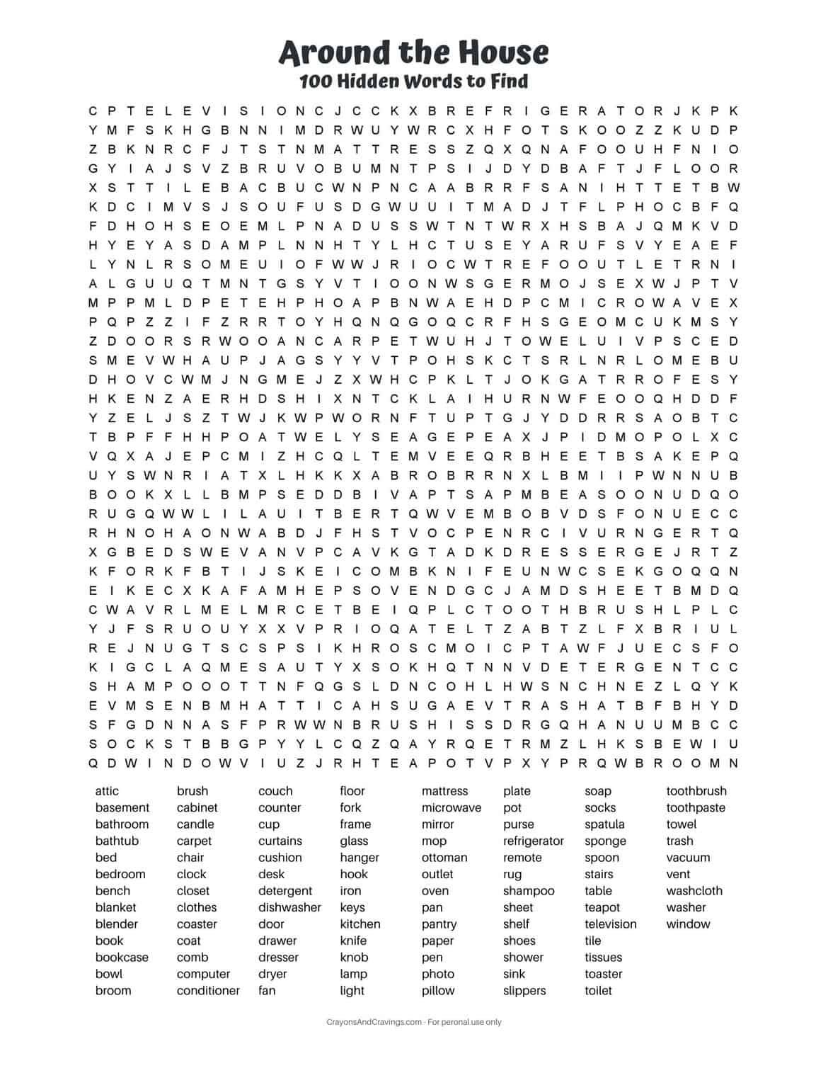 Printable Word Search Worksheets For Adults
