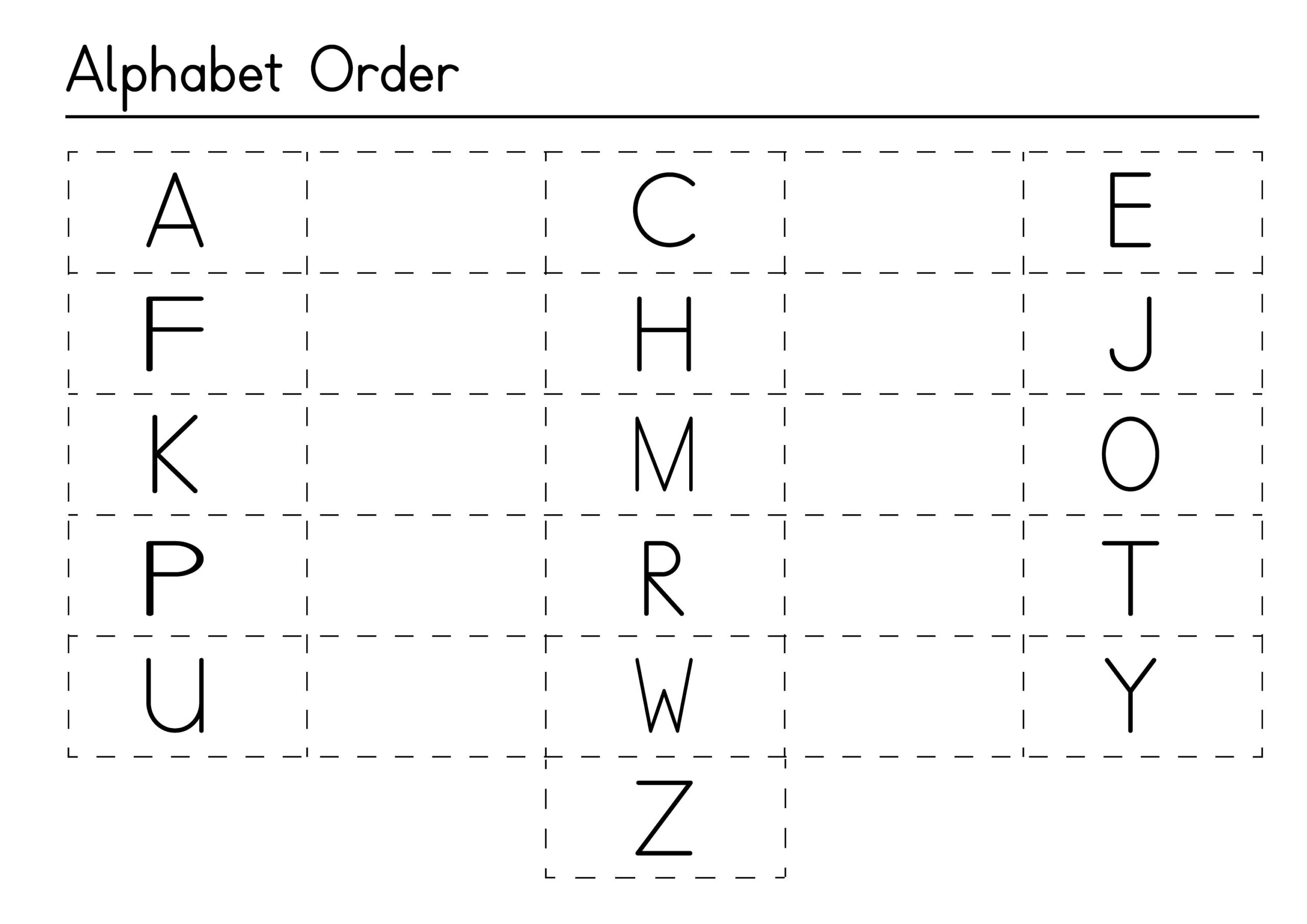 10printable ABC Order Work Mats worksheets Preschool kindergarten Phonics And Literacy kdg Phonics Etsy