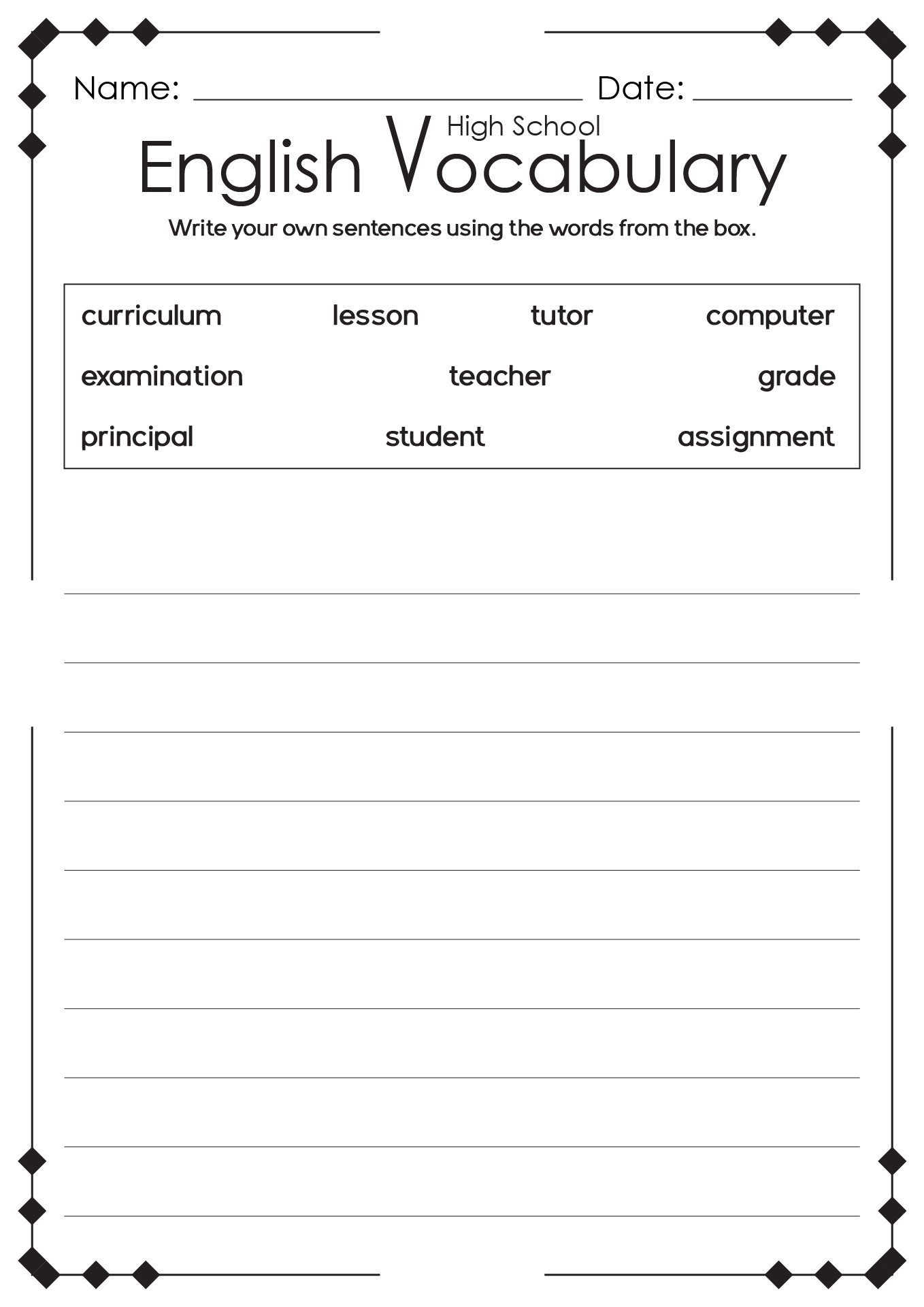 10th Grade English Worksheets Edform Worksheets Library 10th Grade English Worksheets Edform Worksheets Library