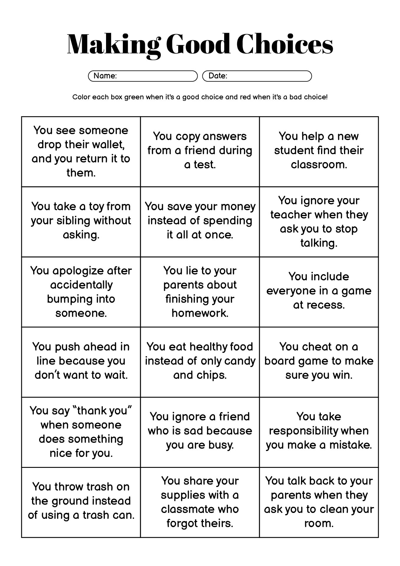 11 Decision Making Worksheets For Teens Free PDF At Worksheeto 11 Decision Making Worksheets For Teens Free PDF At Worksheeto