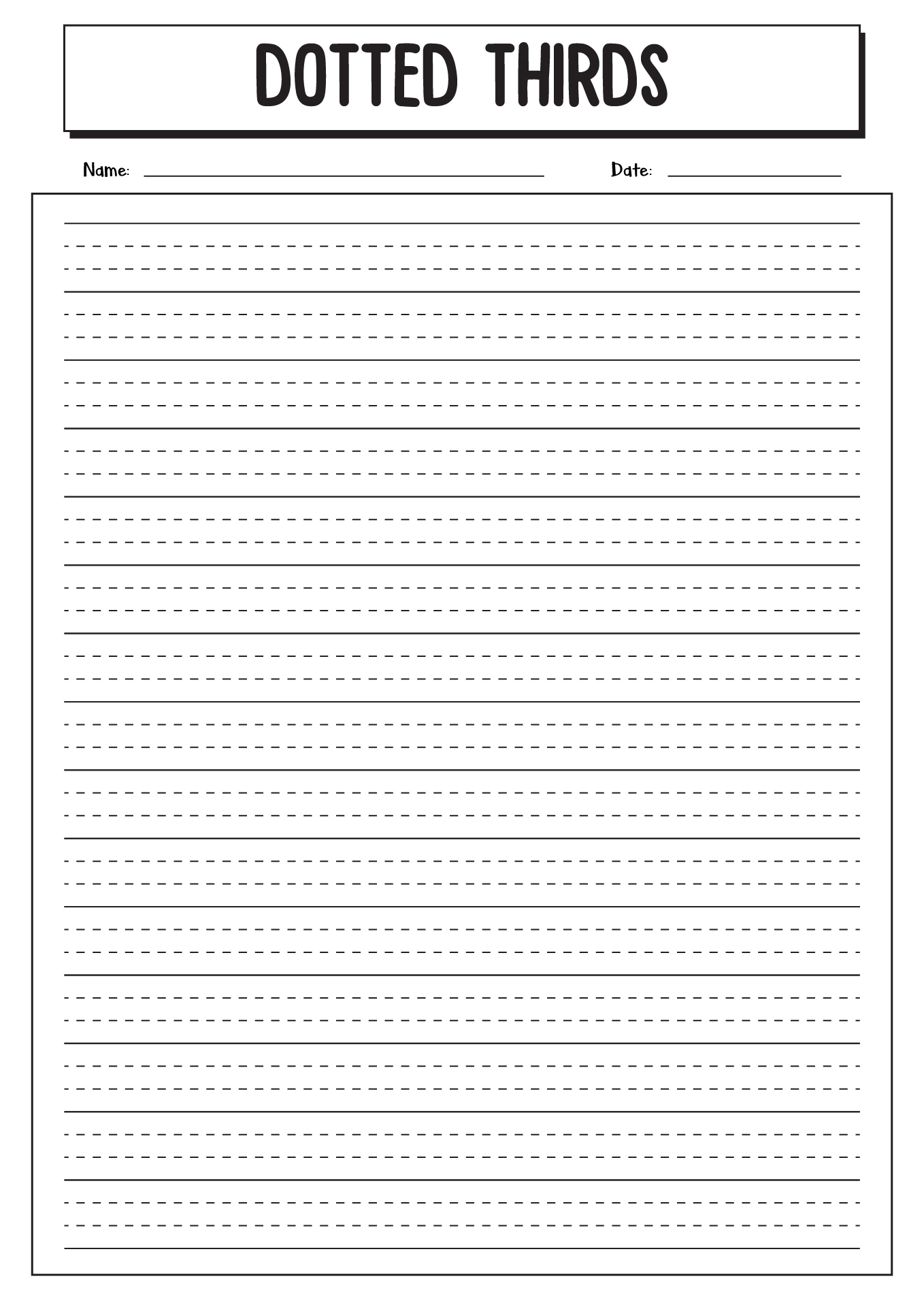 11 Dotted Handwriting Worksheets Free PDF At Worksheeto