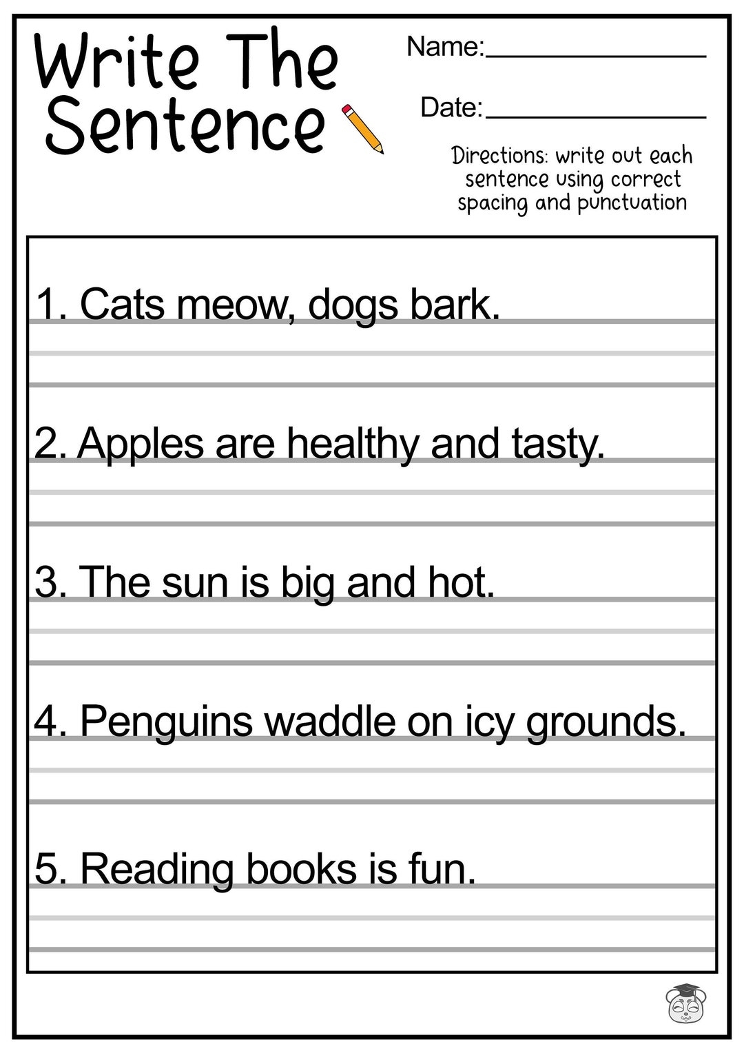 11 Printable Sentence Writing English Worksheets Improve Reading And Writing Skills ages 4 7 KG1 To Grade 2 Etsy 11 Printable Sentence Writing English Worksheets Improve Reading And Writing Skills ages 4 7 KG1 To Grade 2 Etsy