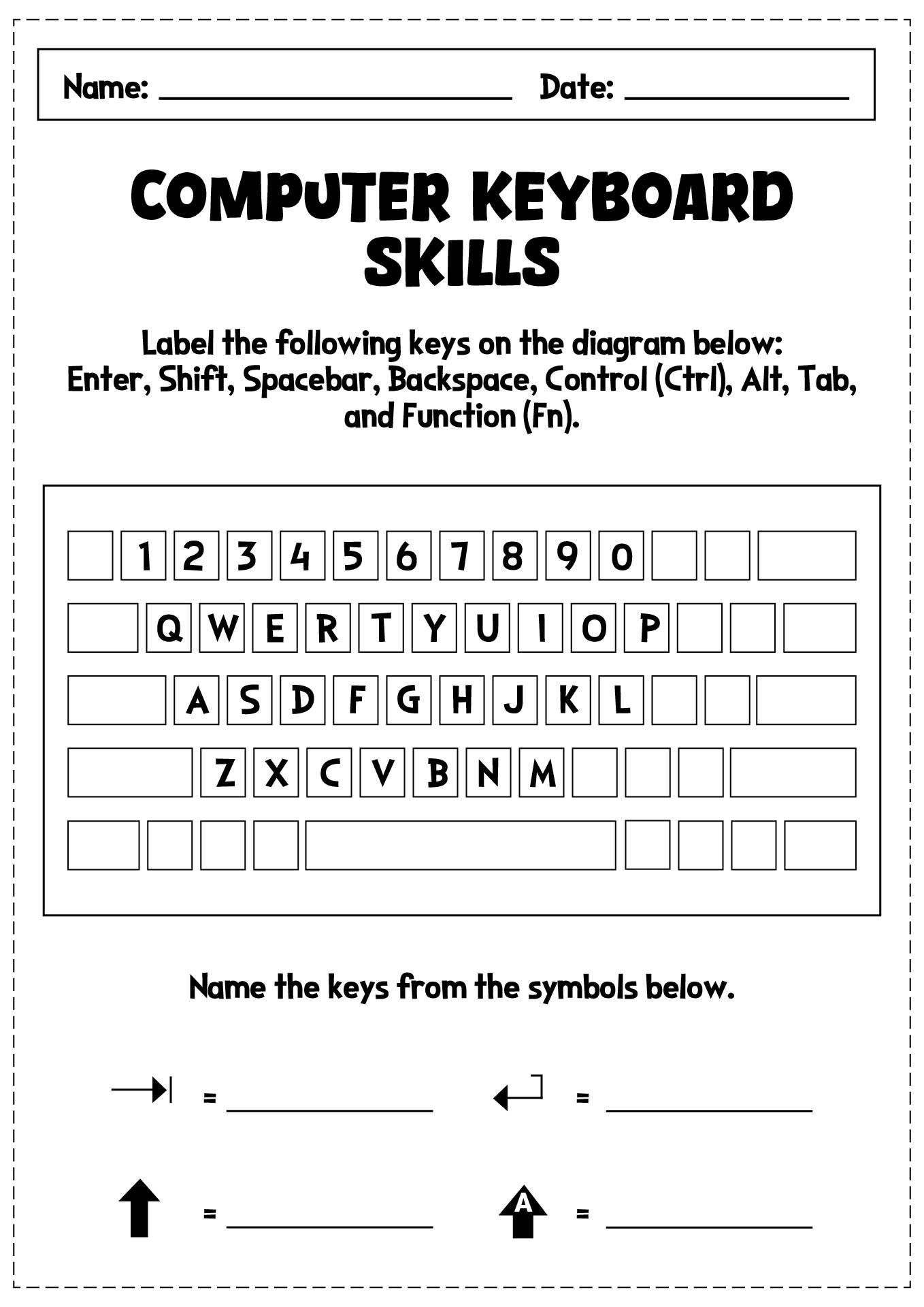 12 Computer Keyboard Worksheet Free Free PDF At Worksheeto