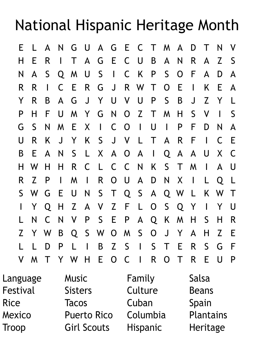 12 Hispanic Countries Word Scramble Free Hispanic Heritage Month 12 Hispanic Countries Word Scramble Free Hispanic Heritage Month