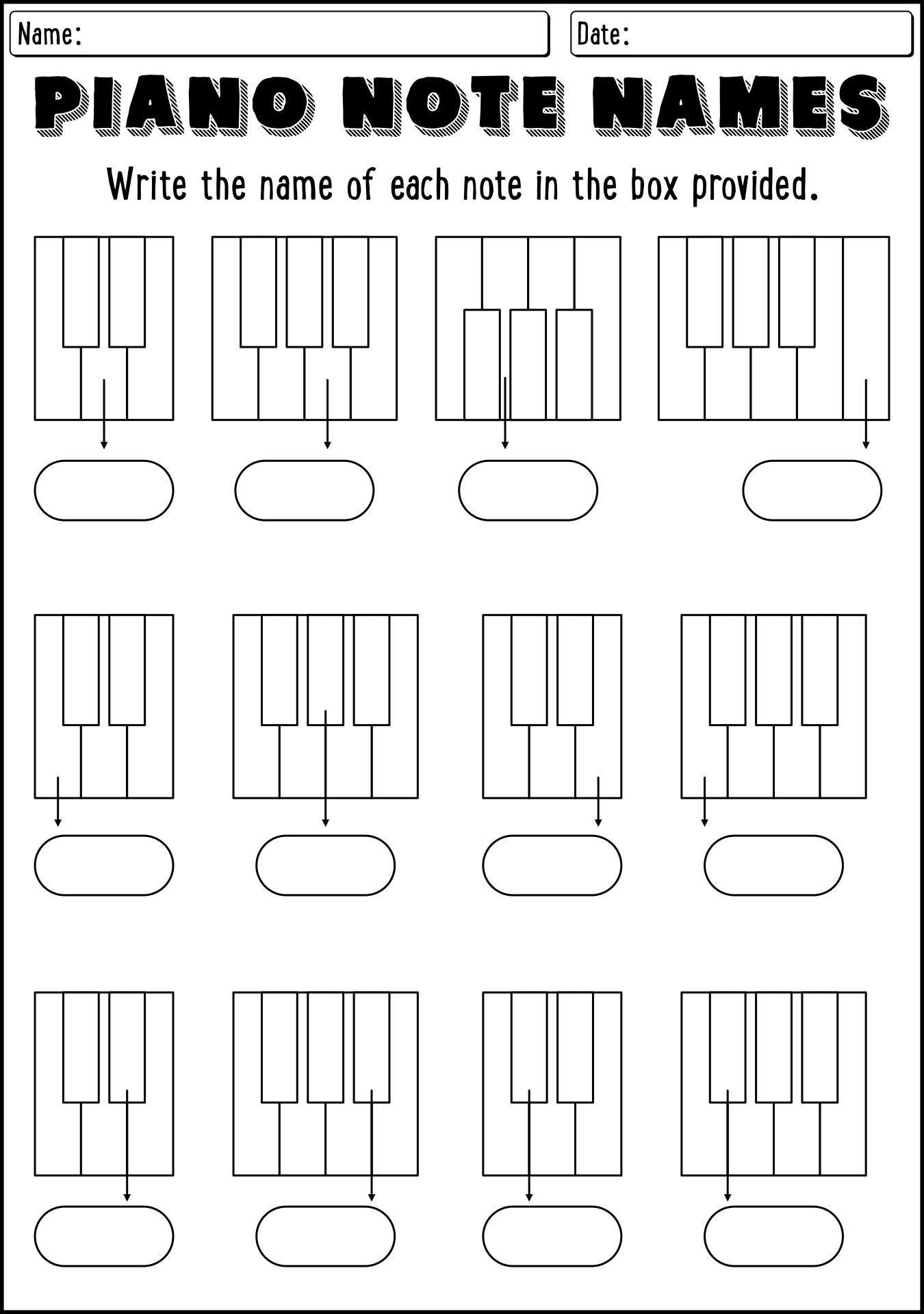12 Piano Keyboard Worksheet Free PDF At Worksheeto 12 Piano Keyboard Worksheet Free PDF At Worksheeto