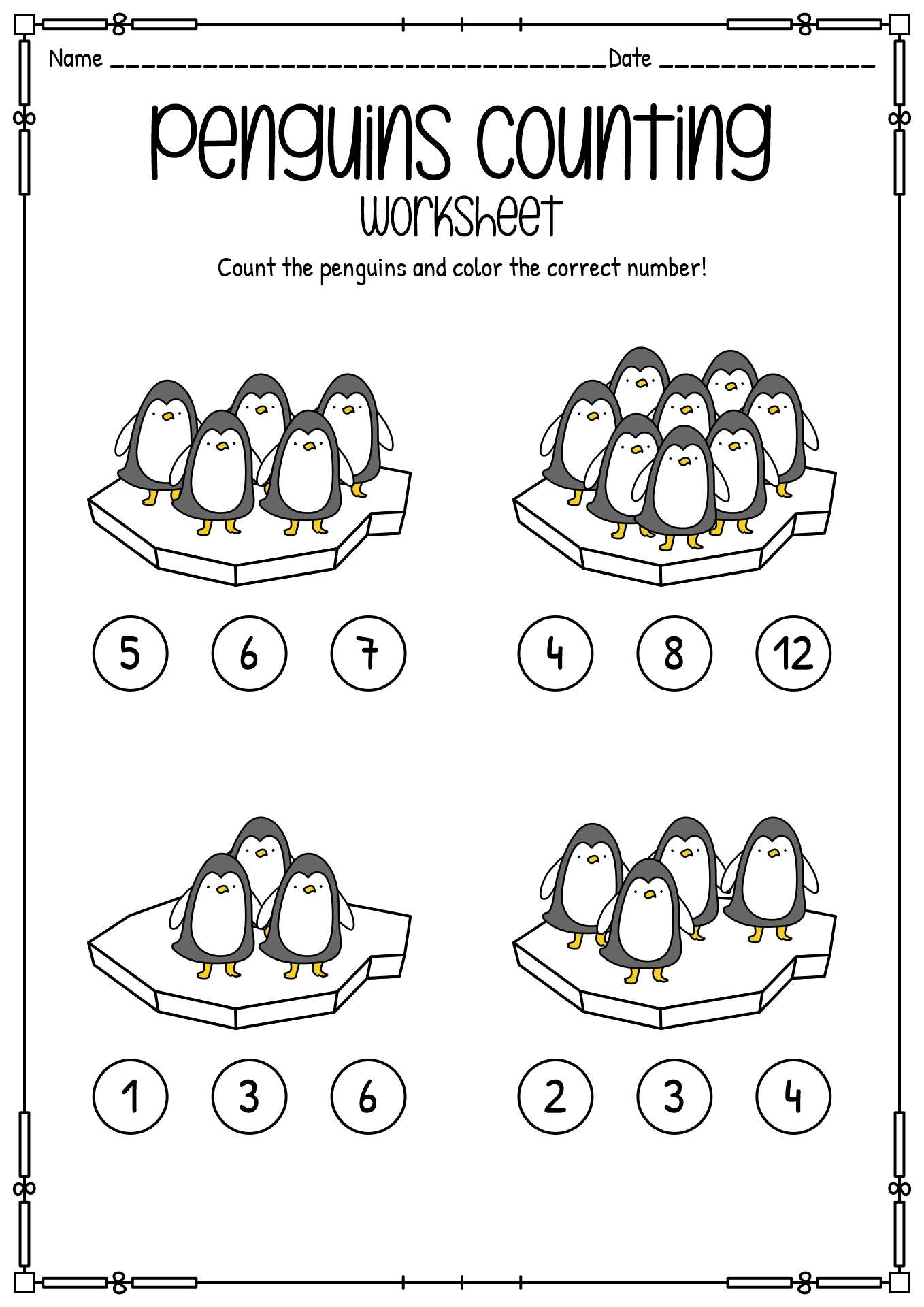 Penguin Theme Preschool Printable Activities Penguin Theme Preschool Printable Activities