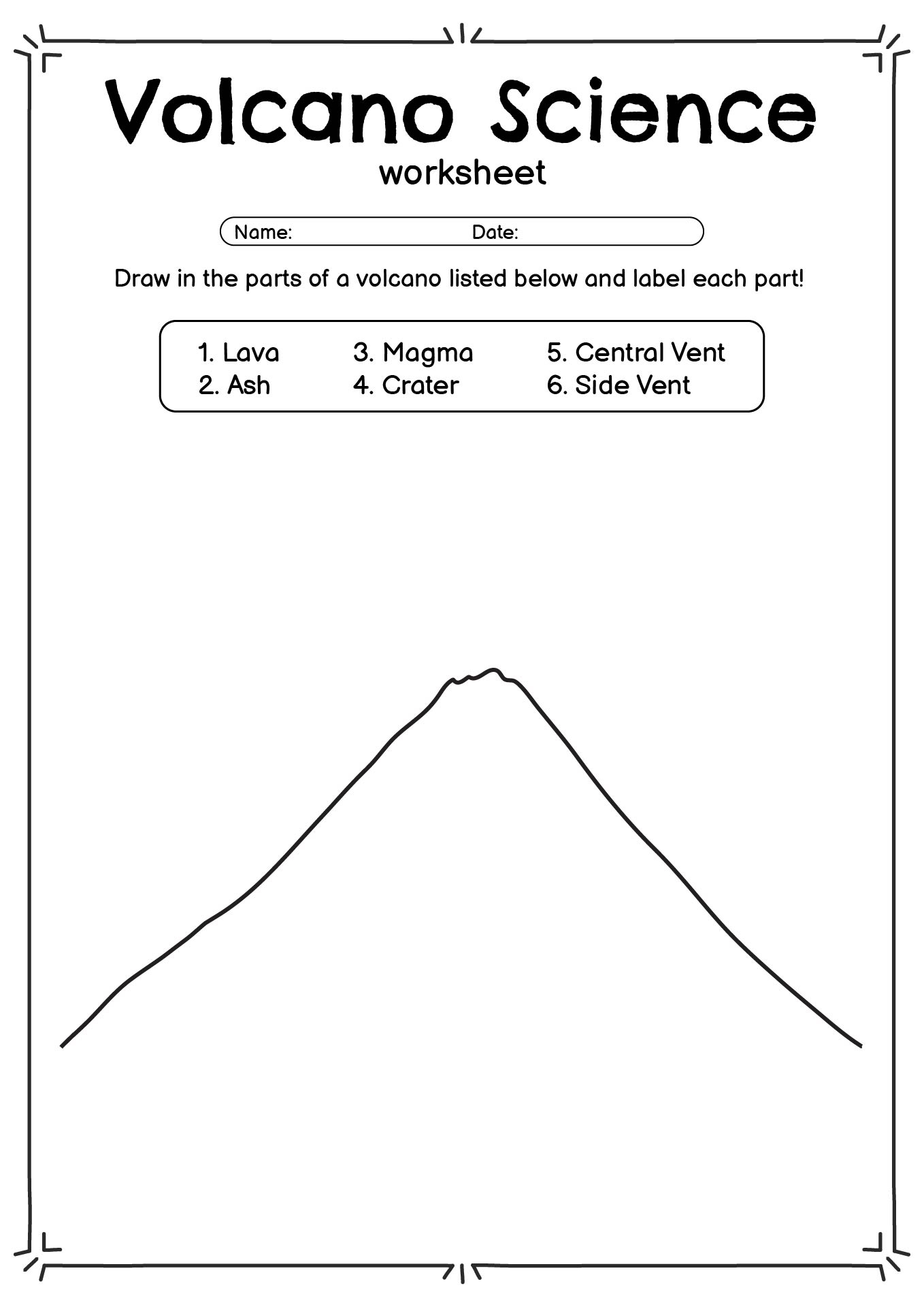 13 Volcano Worksheets 2nd Grade Free PDF At Worksheeto