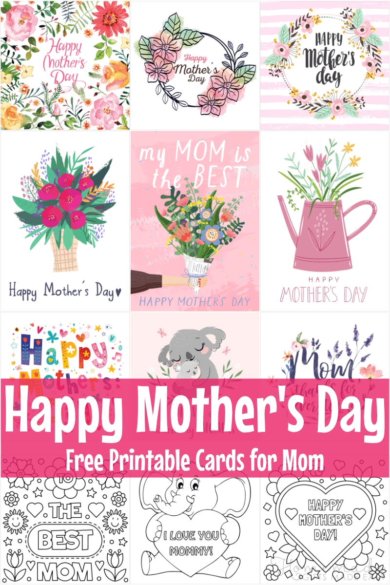 Printable Preschool Mothers Day Cards Printable Preschool Mothers Day Cards