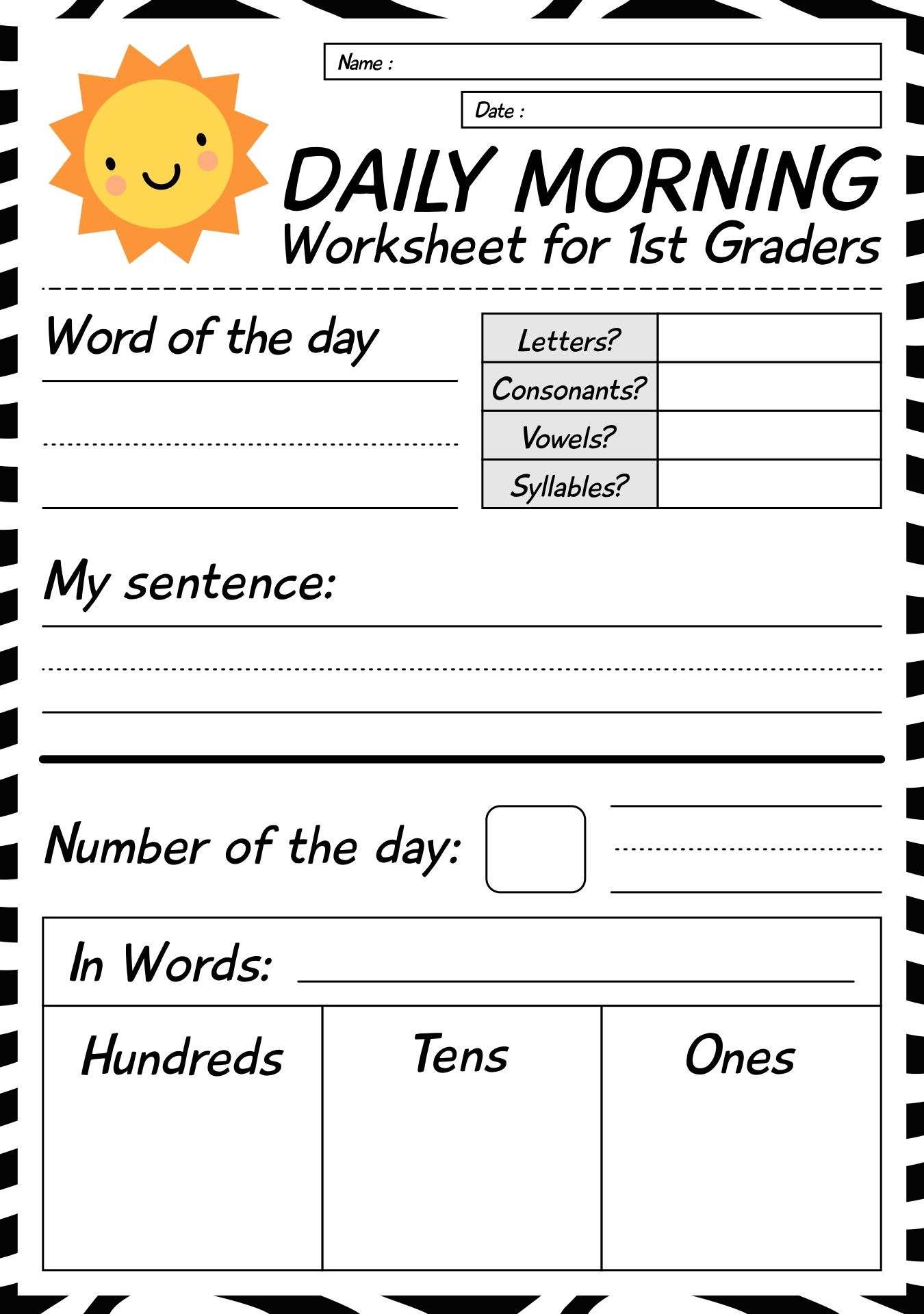 14 1st Grade Morning Work Worksheets Free PDF At Worksheeto 14 1st Grade Morning Work Worksheets Free PDF At Worksheeto