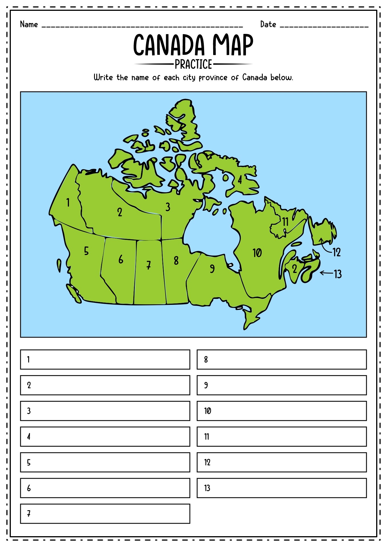 14 Canada Map Worksheet Free PDF At Worksheeto 14 Canada Map Worksheet Free PDF At Worksheeto