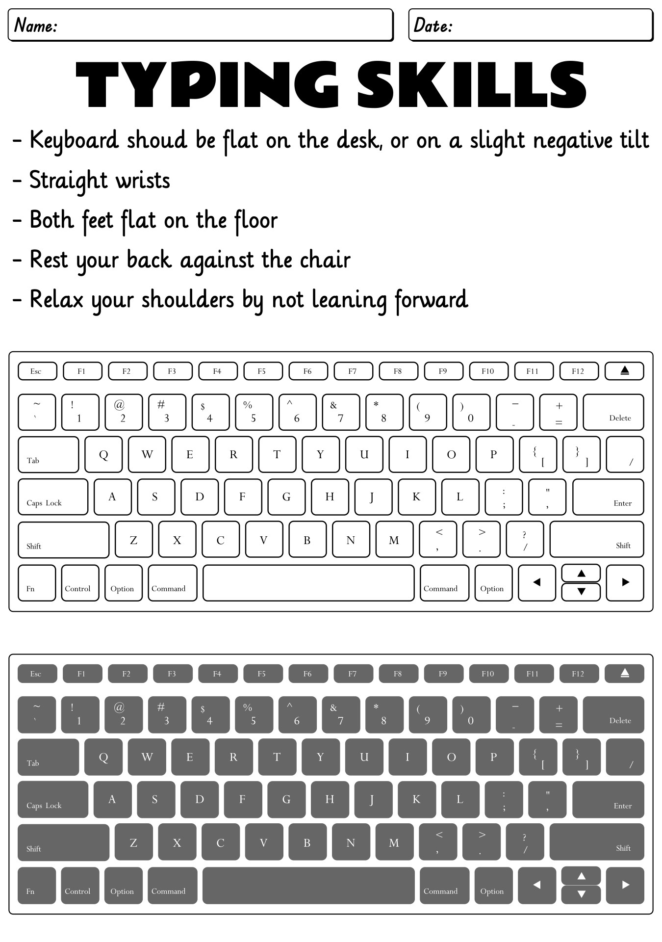 Printable Basic Computer Skills Worksheets