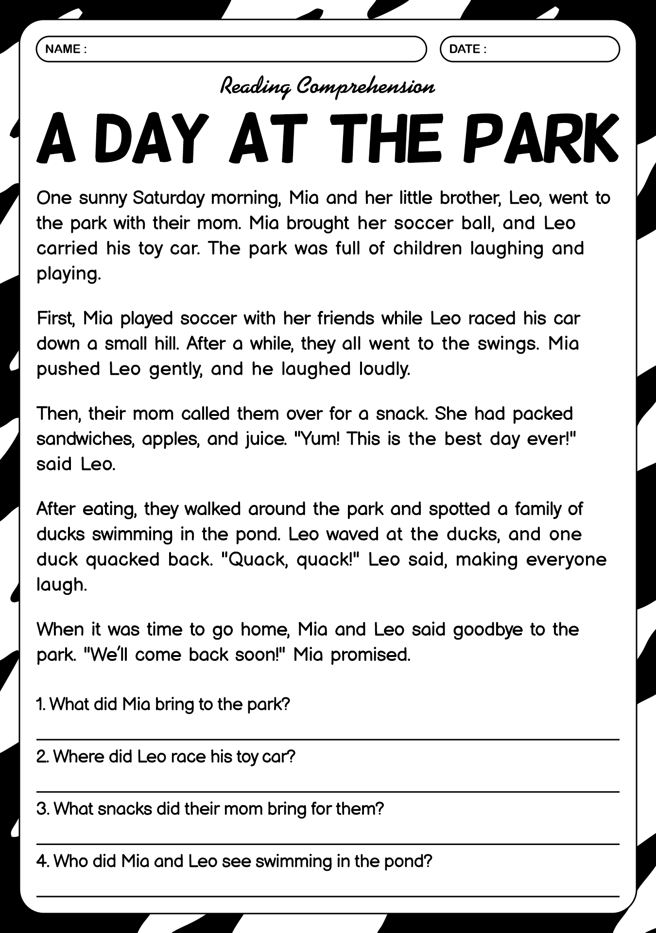 14 Early Reading Comprehension Worksheets Free PDF At Worksheeto