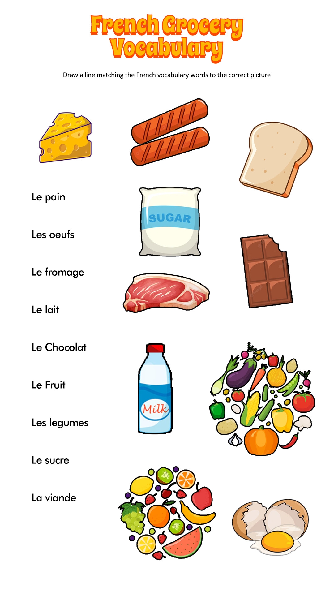 14 Printable Worksheets For French Food Free PDF At Worksheeto