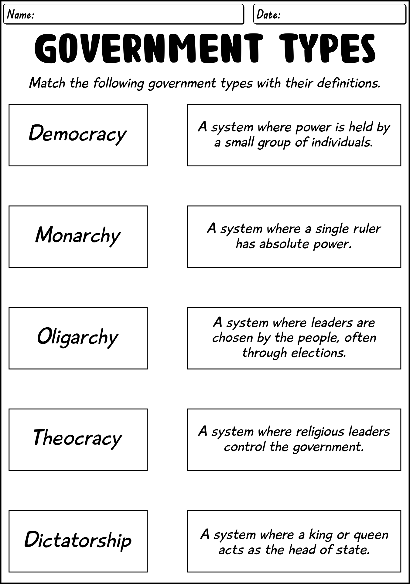 15 Different Types Of Government Worksheet Free PDF At Worksheeto 15 Different Types Of Government Worksheet Free PDF At Worksheeto
