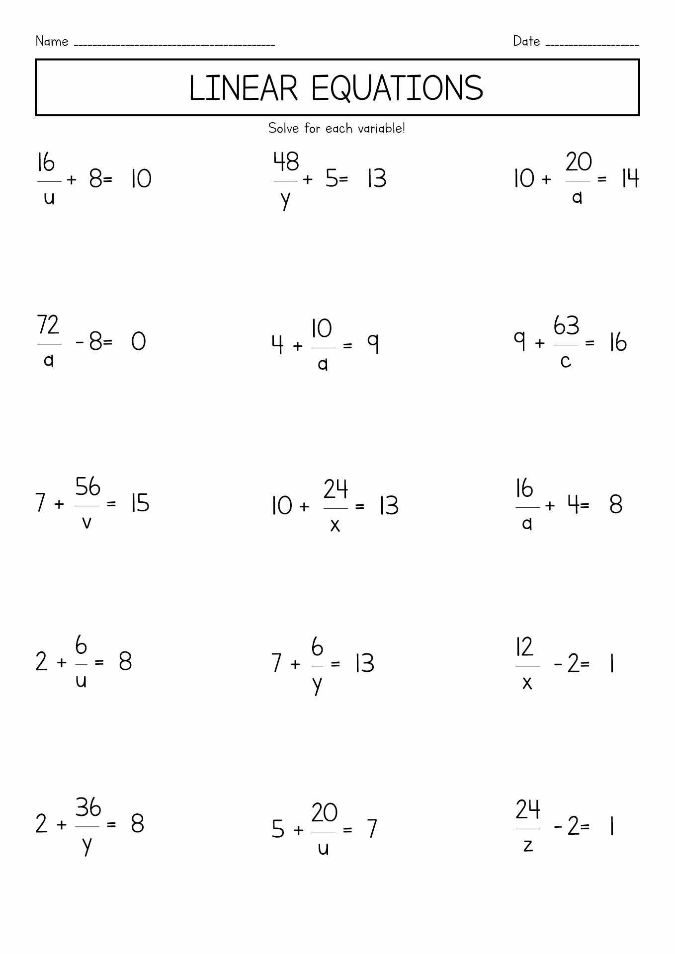 15 Pre Algebra 7th Grade Math Worksheets 15 Pre Algebra 7th Grade Math Worksheets