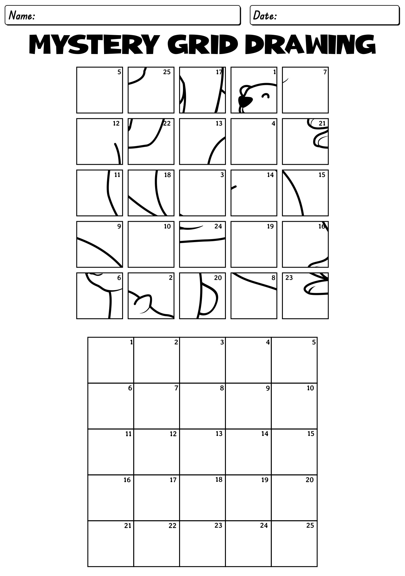15 Printable Mystery Grid Drawing Worksheets Art Free PDF At Worksheeto