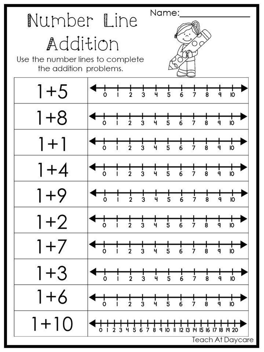 15 Printable Number Line Adding Worksheets Numbers 1 10 Preschool 1st Grade Math Etsy 15 Printable Number Line Adding Worksheets Numbers 1 10 Preschool 1st Grade Math Etsy