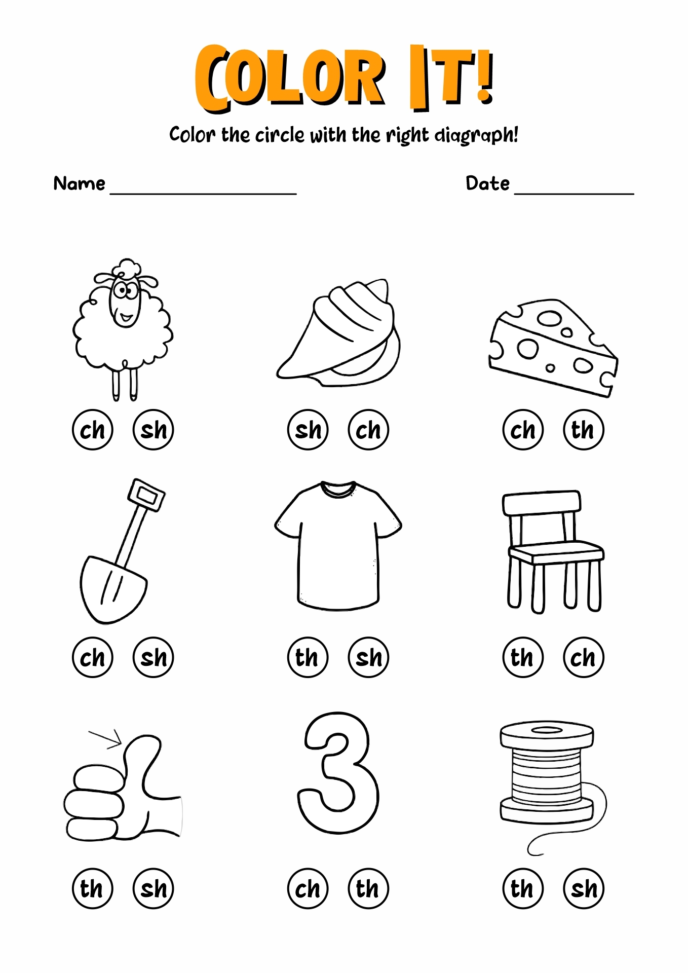 16 CH Digraph Worksheets For Kindergarten Free PDF At Worksheeto Worksheets Library