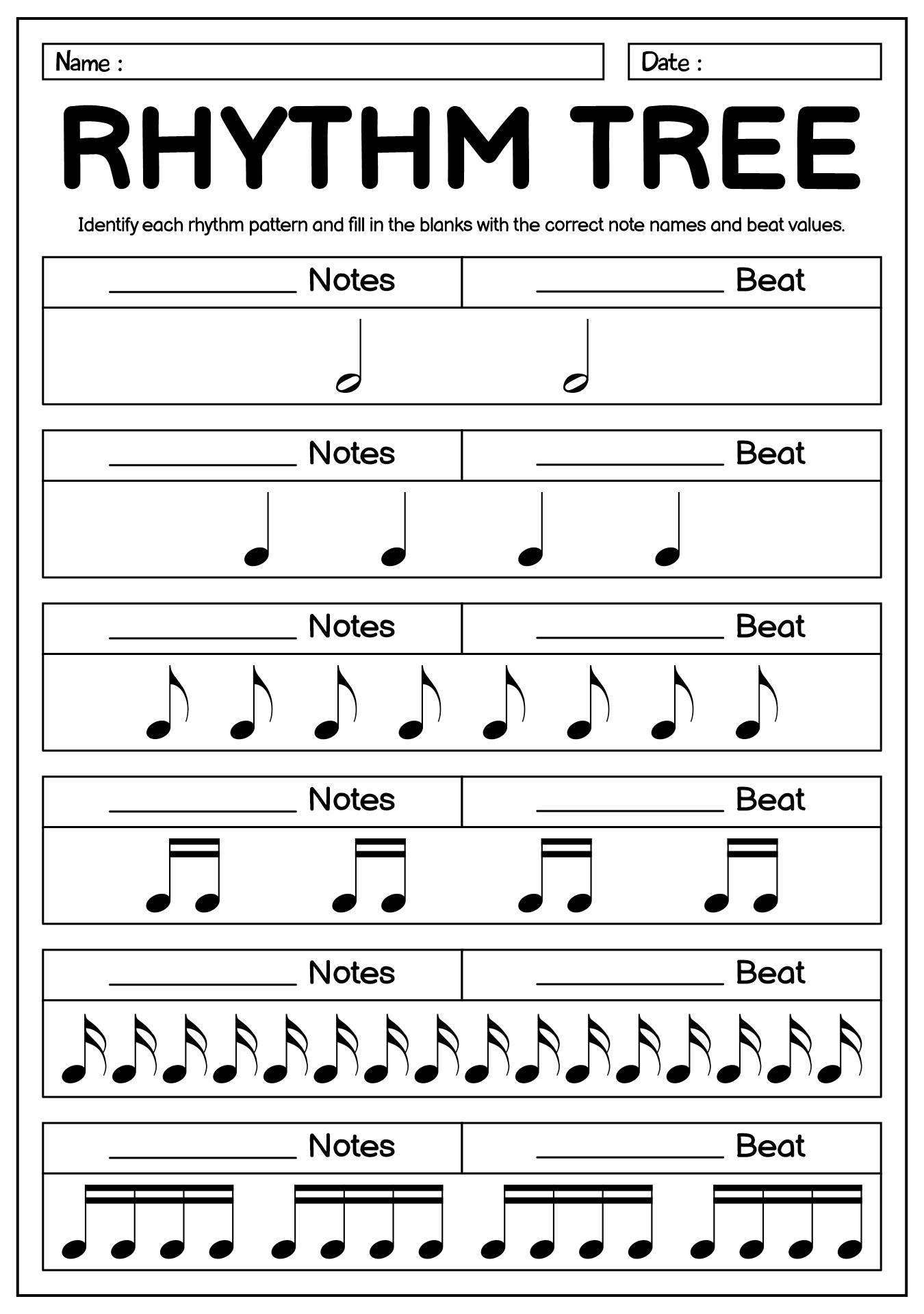 16 Rhythm Tree Worksheet Free PDF At Worksheeto 16 Rhythm Tree Worksheet Free PDF At Worksheeto