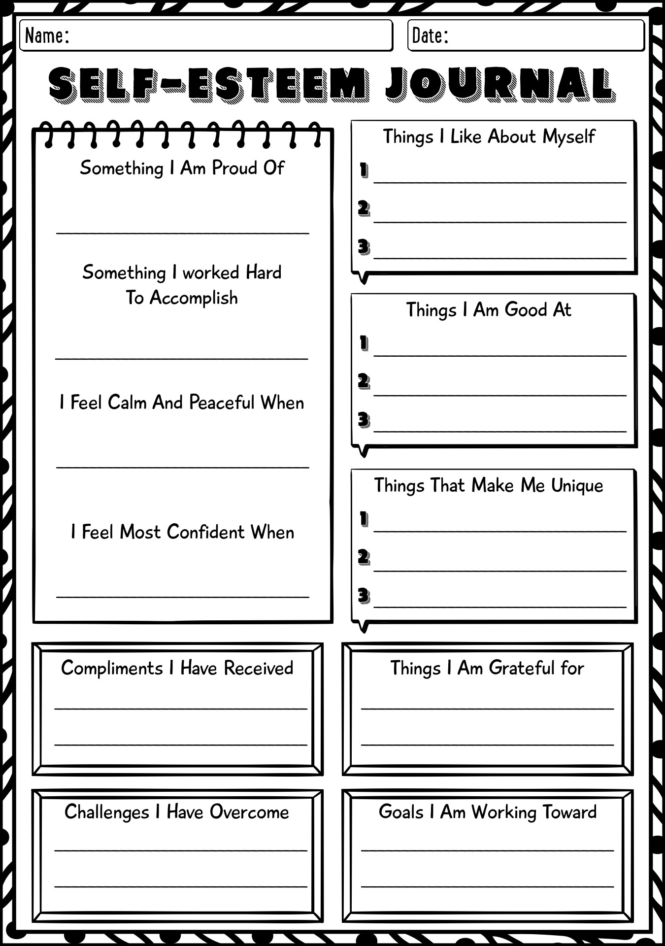 16 Self Esteem Worksheets Printable Free Free PDF At Worksheeto