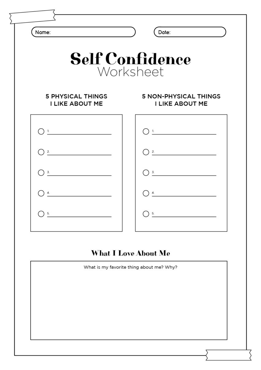 16 Self Esteem Worksheets Printable Free Free PDF At Worksheeto