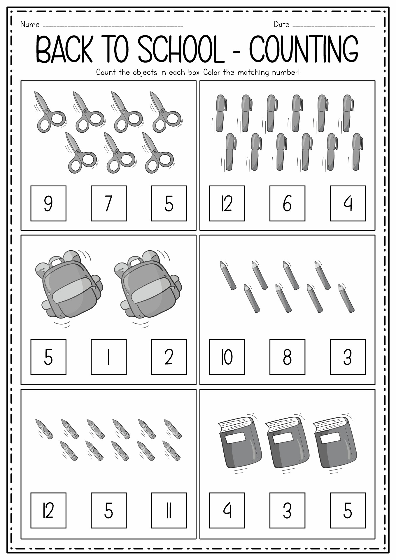 Back To Basis Kindergarten Worksheet Printables