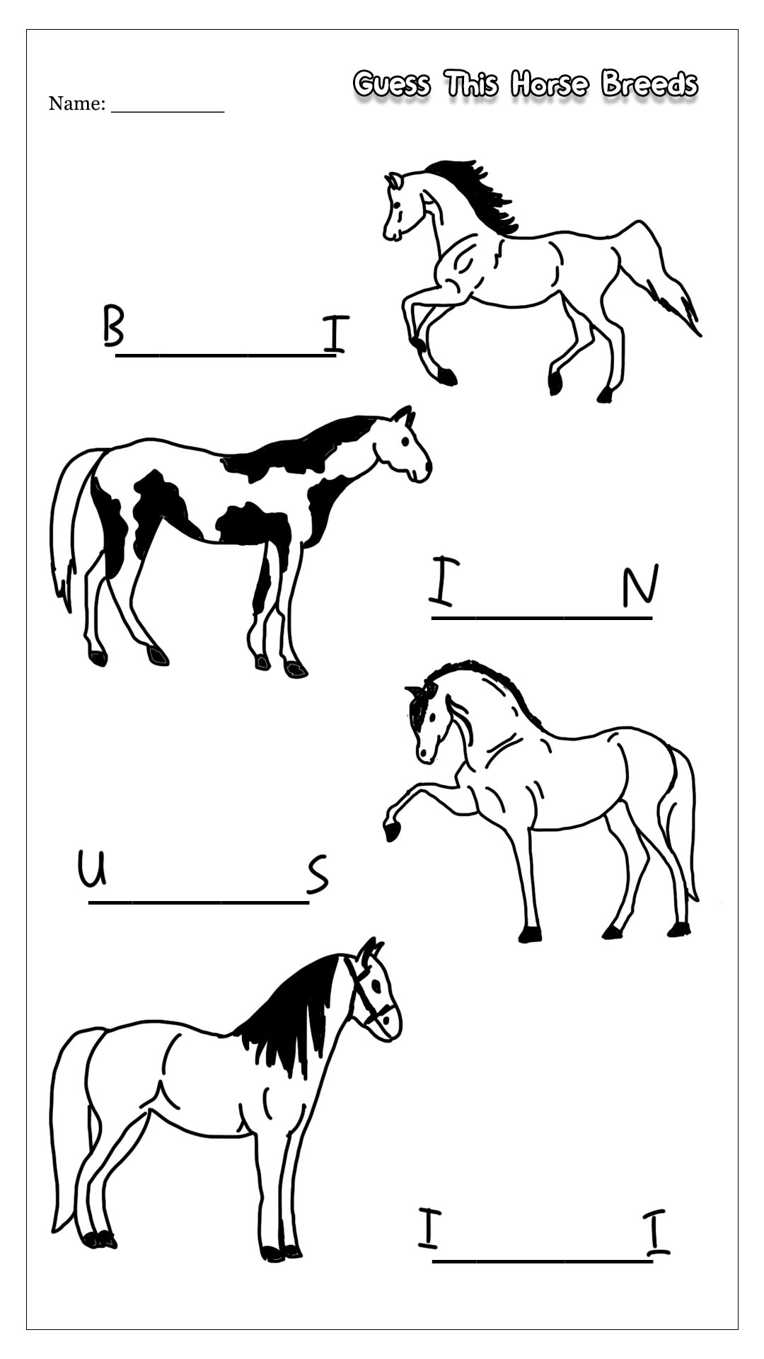 17 Saddle Worksheets Printable Free PDF At Worksheeto