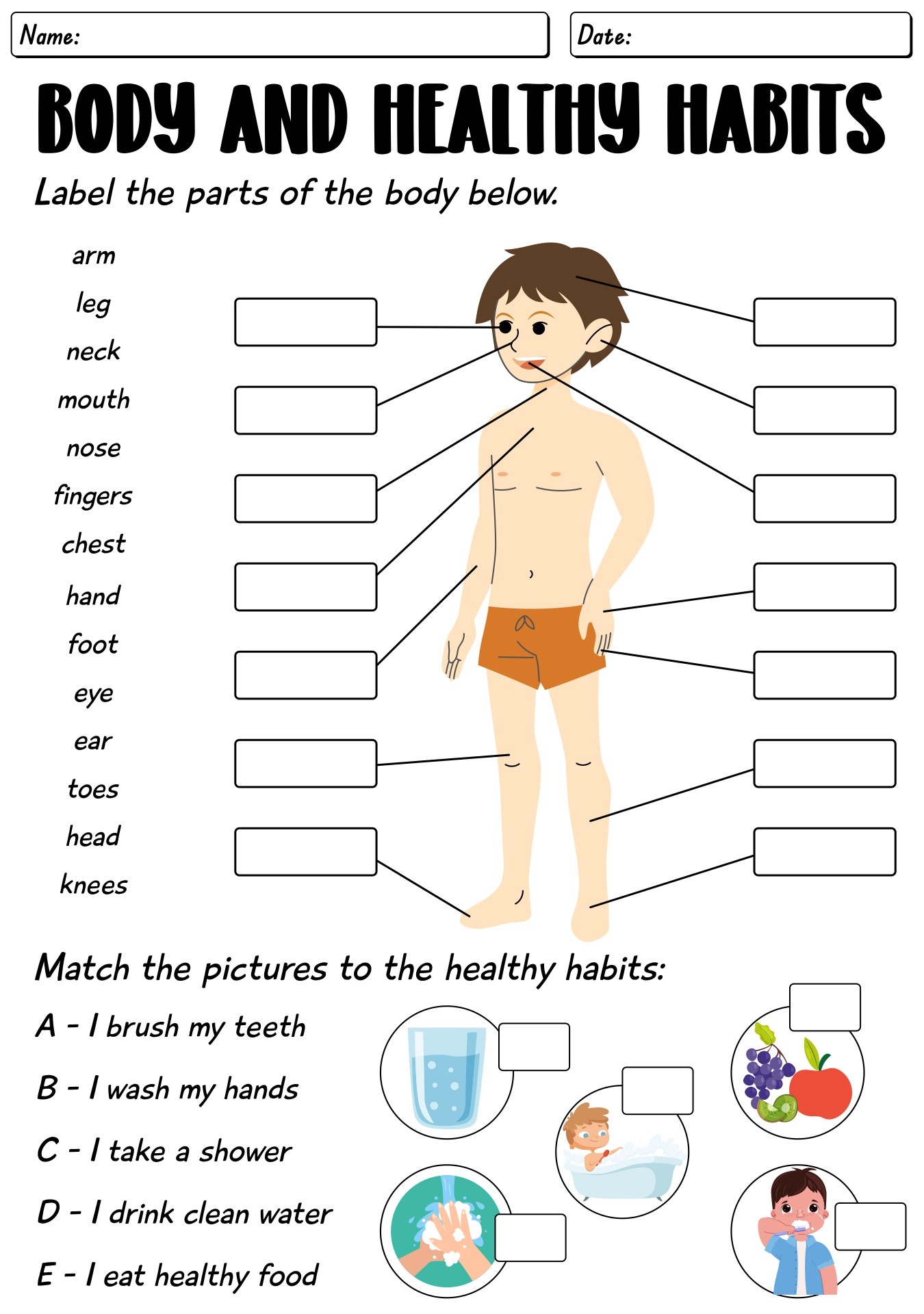 18 Healthy Habits First Grade Worksheets Free PDF At Worksheeto